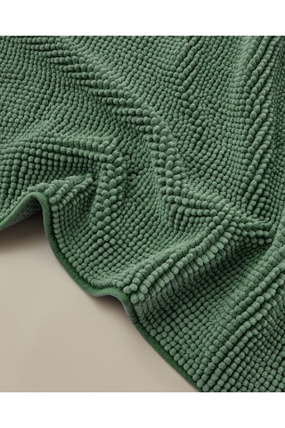 English Home Macaroni Kaydırmaz Taban Banyo Paspası Seti 60x90 + 40x60 Cm Yeşil Yeşil