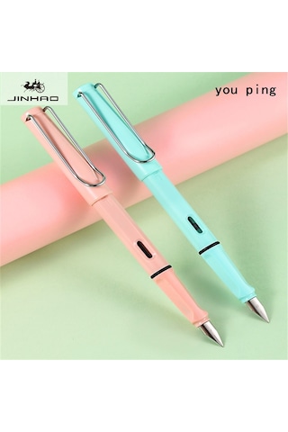 Jinhao Dolma Kalem Sert Mika Gövde F Uç Pastel Toz Pembe