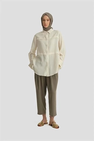 Armine Çift Pileli Pantolon 25y2816 Haki Haki