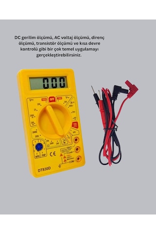 Çok Fonksiyonlu Dijital Multimetre Elektrik Test