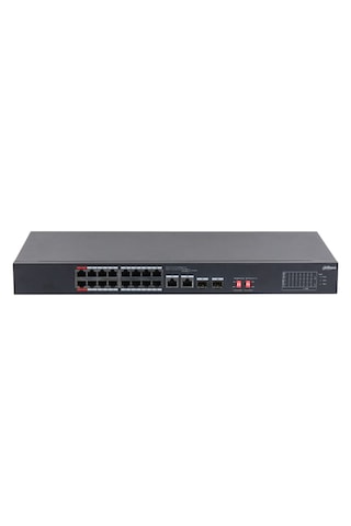 Dahua S3218-16et-135, 16 Port, Megabit, Poe 135w, 2 Port Gigabit Uplink, 2 Port Gigabit Sfp, Longe Range 250mt, Yönetil