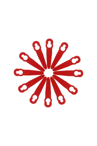 Gajeena Stıhl Fsa 45 Çim Biçme Makinesi Yerine Geçici Plastik Bıçaklar - Turuncu Kalebik Şekli L8 - 120 Adet Paket