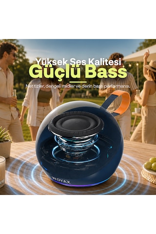 Woyax Taşınabilir Bluetooth Hoparlör, 15w Kablosuz Küre Speaker, Ses Bombası Usb, Tws, 15w Güçlü Ses Bass Küçük Büyük Boy