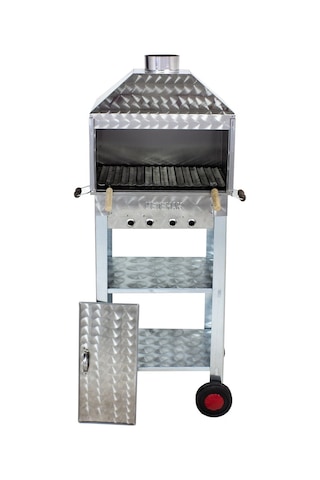 Metehan MTH-79 Davlumbazlı - Bacalı - Lama Izgaralı - Dört Tekerlekli Mangal