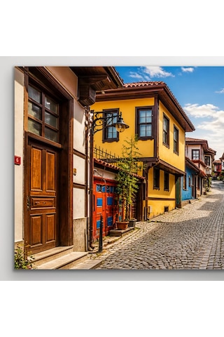 Eskişehir Odun Pazarı Kanvas Tablo 60x120 Cm Çok Renkli