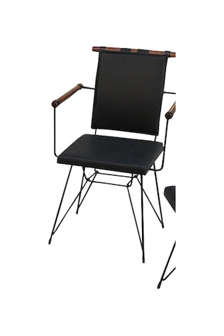Bengimobilya Sandalye Penyez Klasik Model Metal Çelik Siyah Fırın Siyah Boya S (382617521)
