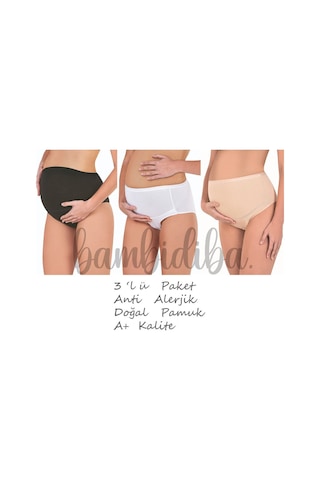 Bambidiba 3'lü Karma Paket, A+ Kalite, Anti Alerjik, Doğal Pamuk Hamile, To Çok Renkli Bambidiba 3'lü Karma Paket, A+ Kalite, Anti Alerjik, Doğal Pamuk Hamile, To Çok Renkli