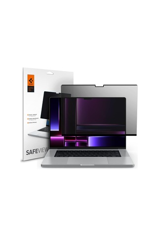 Apple Uyumlu MacBook Pro 16" M5/m4/m3/m2/m İle Uyumlu Cam Ekran Koruyucu Safe View Privacy Hayalet - Afl06157