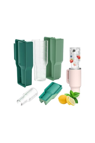 Geeksen Buz Küpü Kalıbı Stanley Buz Küpü Hızlı Dondurma Buz Küpü Kalıbı Kolay Çıkarma Buz Küpü - Entegre Yeşil Açık Yeşil