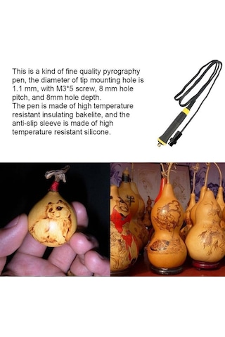 Pazly Hafif Ve Taşınabilir Elektrikli Ahşap Yakma Kalemi - Kaymaz Kılıflı