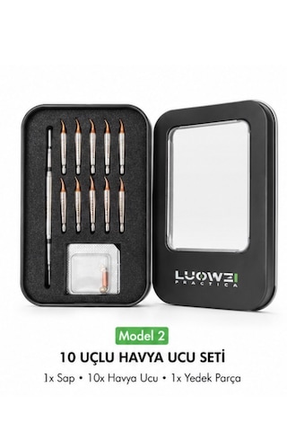 Luoweı Eğri Havya Ucu Seti Hassas Lehimleme İçin Yedek Uç Takımı