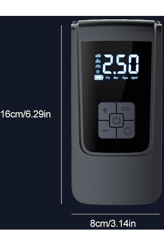 Didadodo Suıtu St-9624a 150psi Hava Pompası Akıllı Dijital Ekran Araba Bisiklet Siyah