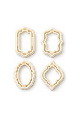 4'lü Dantel Çerçeve Polimer Kil Kesici Kalıp Seti Lace Frame Clay Cutters