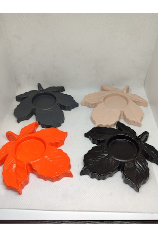 Dekoratif Yaprak Mumluk Turuncu