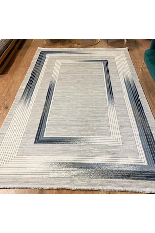 Şehzade Halı Pera Serisi 1169 Salon Oturma Odası Halısı 160x230 4m2 Beyaz - Gri - Mavi