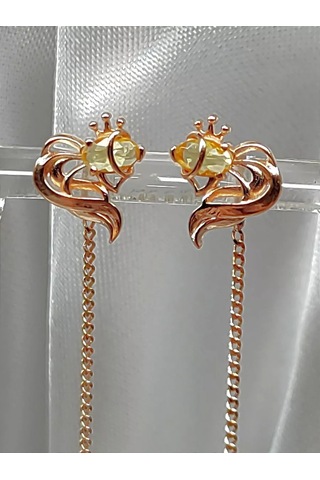 Sılver Whale Uzun Pırlanta Küpeler Gümüş Gecikme Yivli. 216920801 Altın