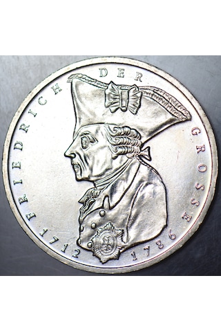 Almanya 5 Mark 1986 Hatıra-büyük Frederik'in Ölümünün 200. Yılı Çil -