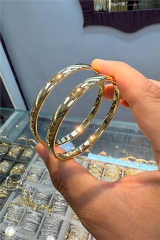 Xuping Bombeli Düz Kelepçe 14k Renk Gold