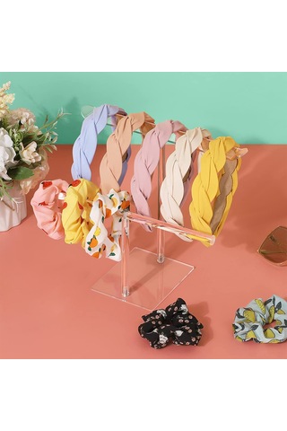 Youtek Tek Katlı Akrilik Organizer - Saç Aksesuarları, Tutkal, Makyaj Bezi İçin Masaüstü Gösterim Rafı Şeffaf