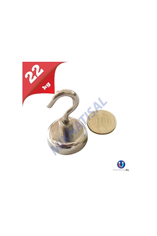25Mm Kancalı Pot Mıknatıs Neodyum
