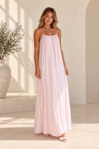Gael Blush Breeze Pudra Maxi Elbise Pembe Pembe