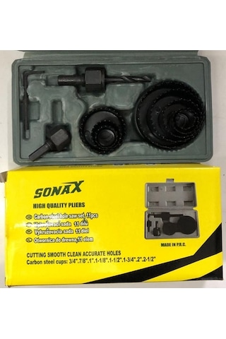 Sonax 11 Parça Ahşap Kartonpiyer Alçıpan Panç Seti