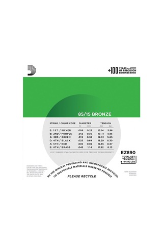 D'addario Ez890 Takım Tel Akustik Gitar Teli 009-045