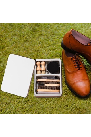 Homyl Dericilik Için Ayakkabı Bakımı Ve Lehçe Kiti Metal Siyah