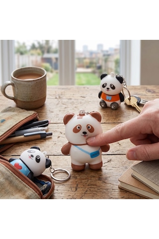 Bakgelal Sevimli Panda Squishy Anahtarlık Sıkılabilir Yumuşak Stres Oyuncağı Çanta Süsü - 9066816809122