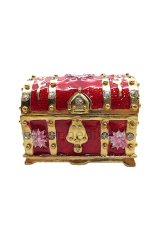 Swarovski Taşlı Hazine Sandığı - Gizli Hazneli Masaüstü Hediyelik