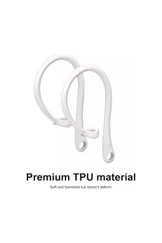 Caseonn Huawei Freebuds Se 2 / Se 3 Kulak Üstü Kulaklık Tutucu Spor Kanca, Esnek Silikon Düşme Önleyici Askı Beyaz