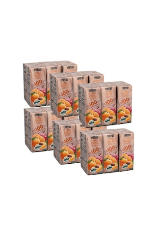 Elma Kayısı Suyu %100 Meyve Suyu Oranı Şeker Ilavesiz 36 Adet X 200 Ml