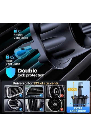 Tysm Topk Topk Manyetik Araç Telefonu Montajı, 360 Dönüşümlü, Evrensel Uyumlu, 1500g Yük Kapasitesi 1pc