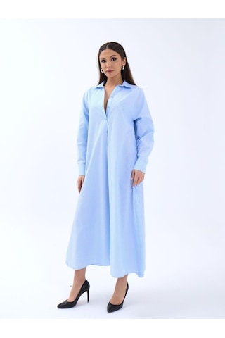 Moderie Butik 5857 Elbise-san Diego Çizgili Altın