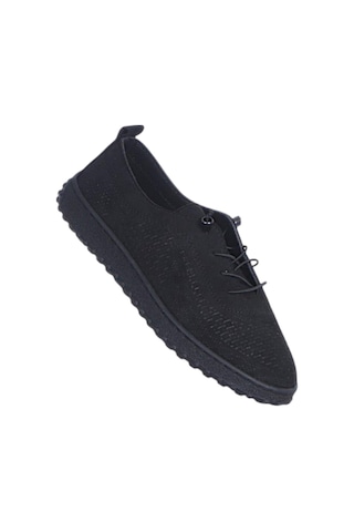 Ayakcenter Ayzen 1070 Süet Siyah Kadın Casual Ayakkabı