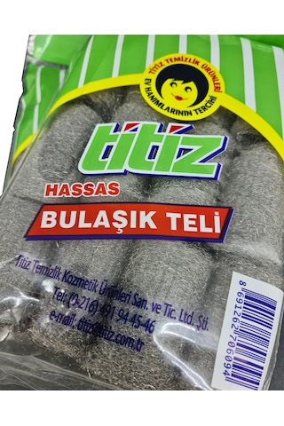 Titiz Hassas Bulaşik Teli Gri 12 Adet