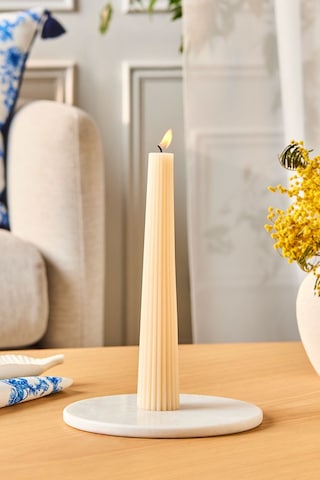 Karaca Striped Konik Mum Bej