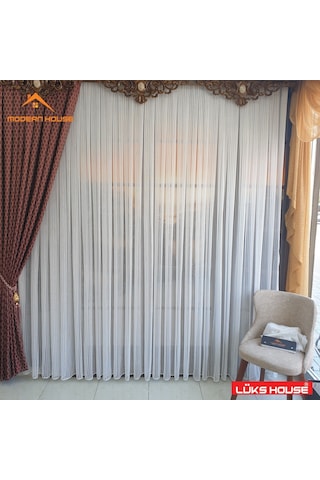 Lüks Kıvırcık Simli Makarna Tül Perde Yüksek Kalite -Modern House