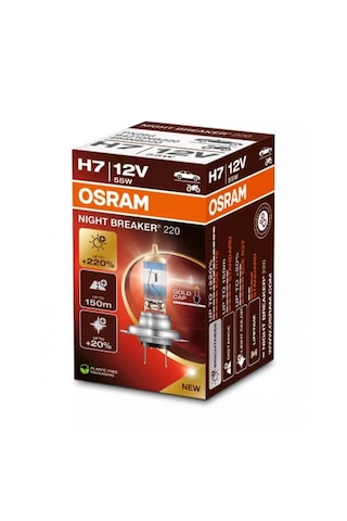 Osram Night Breaker 220 H7 %220 Fazla Işık 12v Tekli Paket 2 Ad.