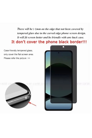 Xiaomi Redmi Note 14 4g/5g Hayalet Ekran Koruyucu Privacy 5d