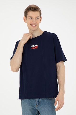 U.S. Polo Assn. Erkek Comfort Fit Bisiklet Yaka Lacivert Tişört 50287049-VR033