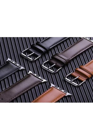 Cosmotex Newface Apple Watch Uyumlu 42mm Nl26 Deri Kordon - Kahverengi
