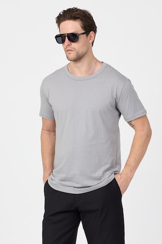 Tonny Black Normal Kalıp Rahat Basic T-shirt Erkek Gri Tbtshrt010
