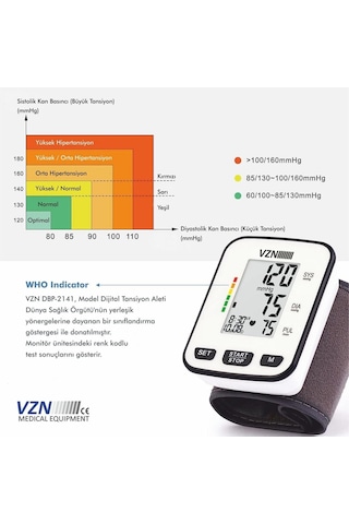 Bilekten Otomatik Digital Tansiyon Aleti Dbp-2141 5 Yıl Garantili