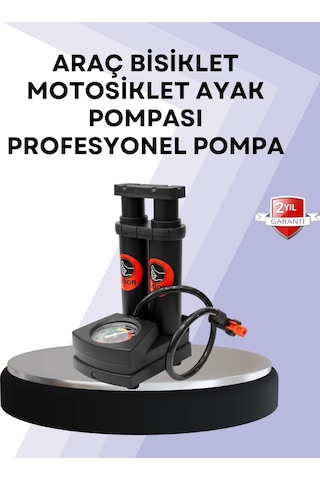 Znv Zenvia Mey İthalat Basınç Saatli Ayak Pompası Bisiklet Ve Araç Uyumlu Znv2025 Cmn