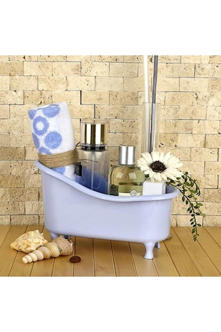Hobibahçem Dekoratif Mini Küvet Şeklinde Çok Amaçlı Banyo Düzenleyici Sepet Renkli