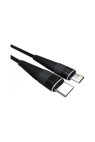 Pdateknoloji Apple Uyumlu iPhone Lightning 5a 100 W Örgülü Hızlı Şarj Ve Data Kablosu 1 Metre Siyah Szc-01