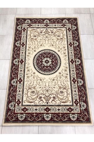 Saray Halı Klasik 11105 R-1 Kırmızı Göbekli 150X230 Halı 4 M2 !