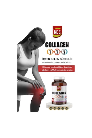 90 Tablet Hidrolize Collagen Kolajen Type Tip 1-2-3 Hyaluronic Acid Vitamin C L-glutatyon