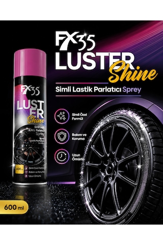 Simli Lastik Parlatıcı Sprey Luster Shine 600 Ml